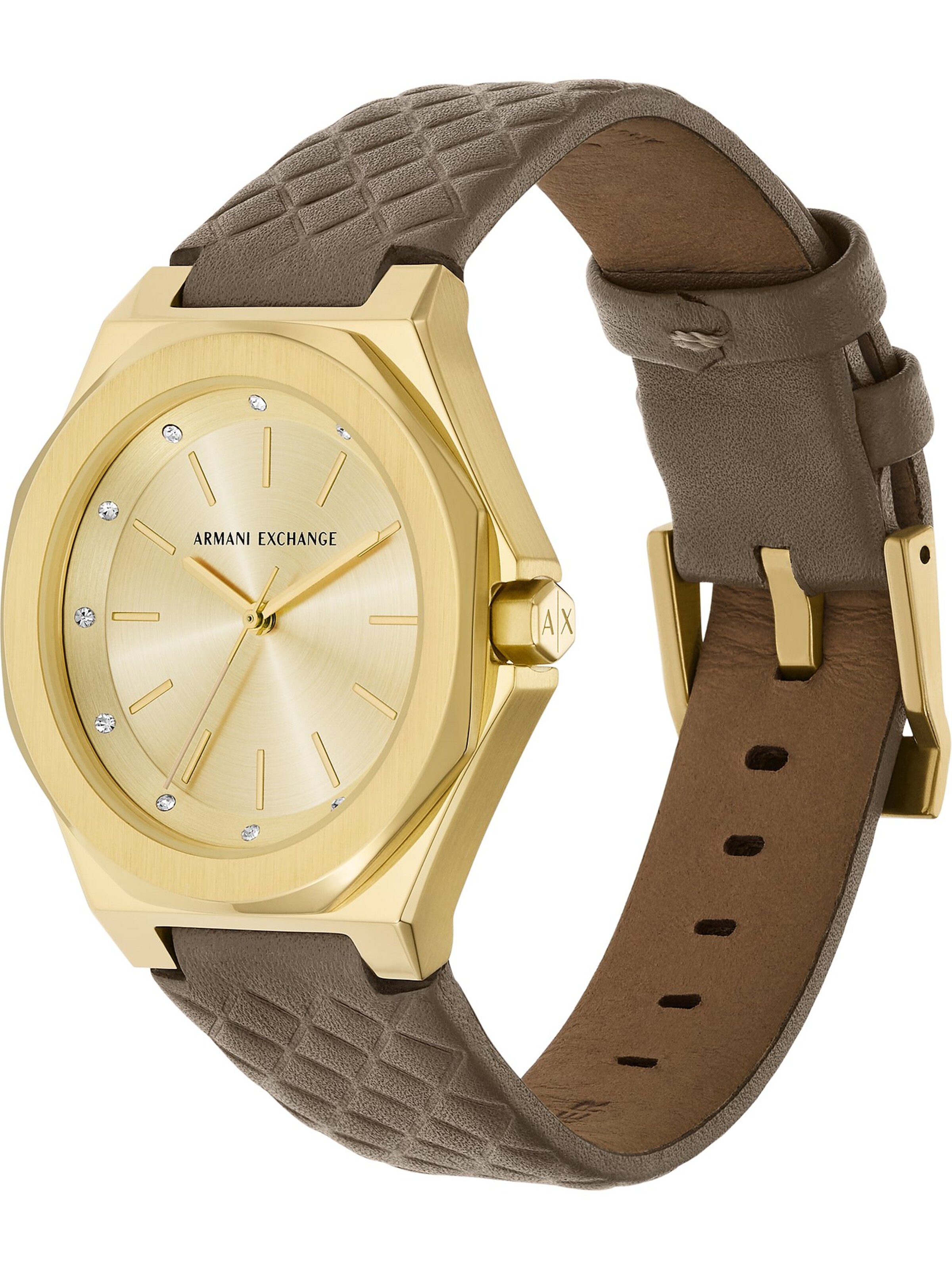 ARMANI EXCHANGE Uhr in Gold: Vorderseite