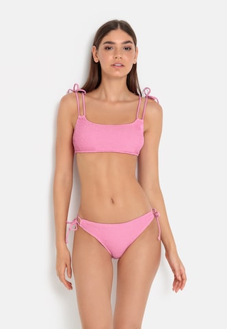 LSCN by LASCANA Bygelfri Bikiniöverdel i rosa
