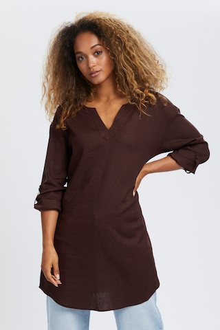 Cream Tunic 'Venta' in Brown: front