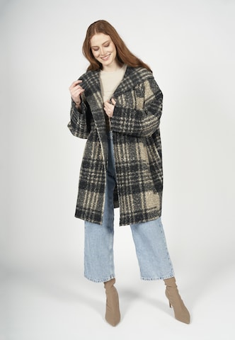 Manteau mi-saison 'Check Love' FREAKY NATION en marron : devant