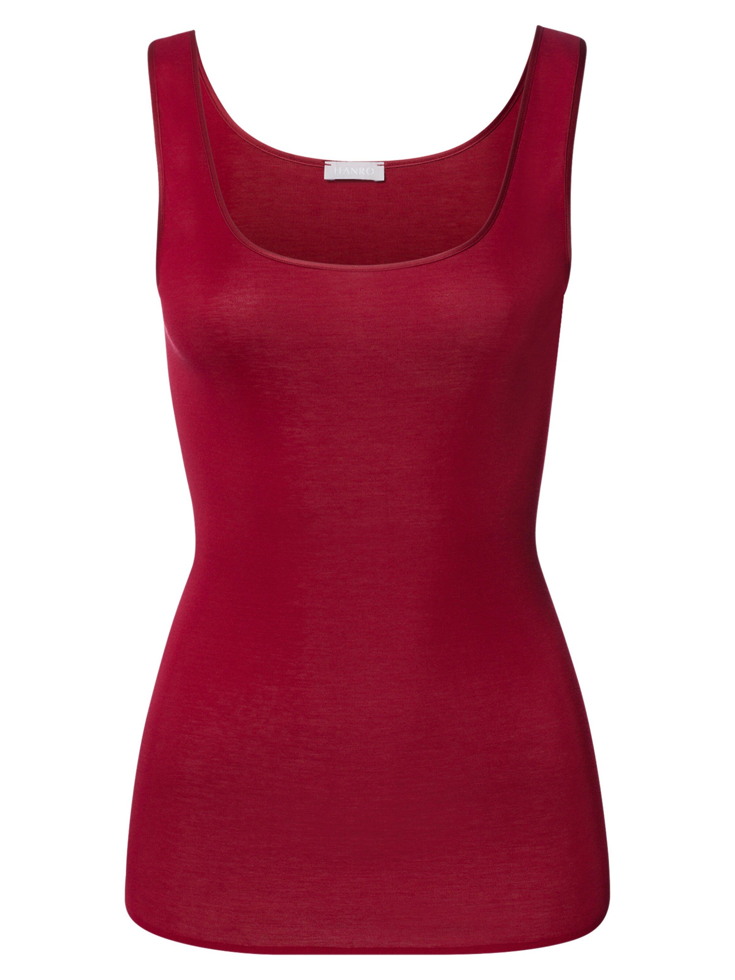 Hanro Unterhemd 'Cotton Seamless' in rot, Produktansicht