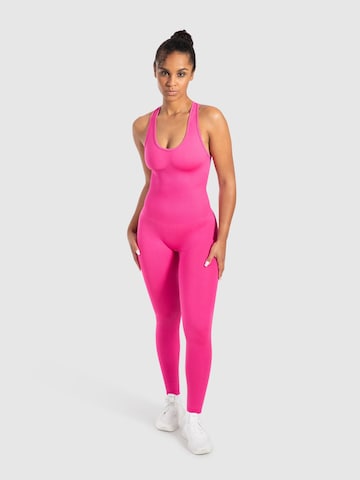 Smilodox Jumpsuit ' Seamless Elsie ' in Pink: front