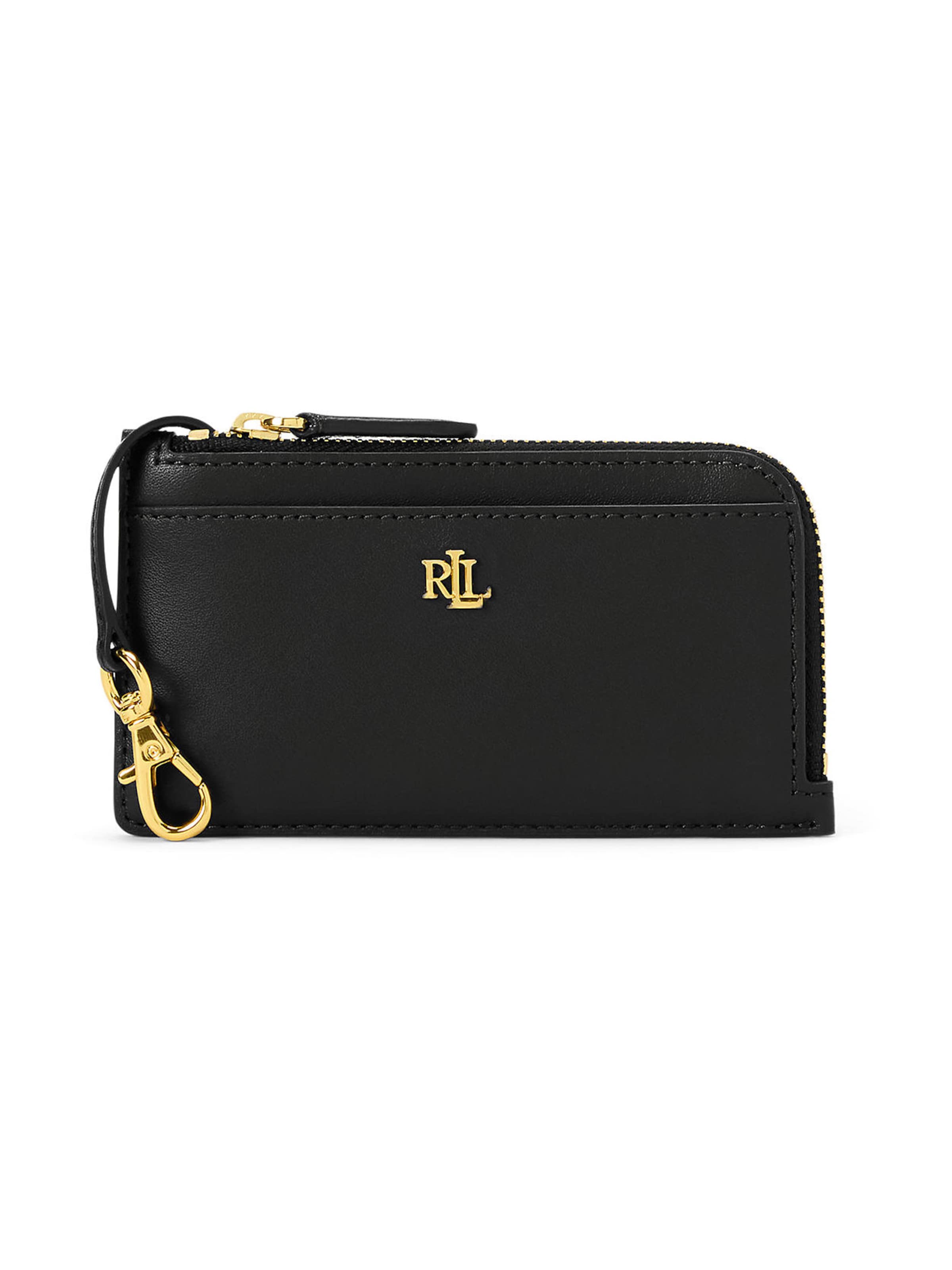 Portamonete di Lauren Ralph Lauren in nero: frontale