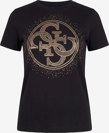 Tricou de la GUESS pe negru: față