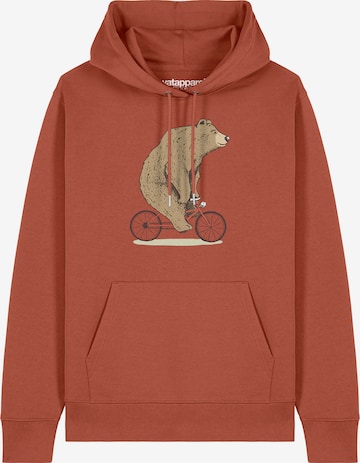 Watapparel Sweatshirt 'Fahrradbär' in Brown: front