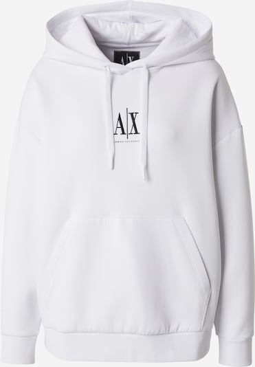 Bluză de molton ARMANI EXCHANGE pe negru / alb, Vizualizare produs