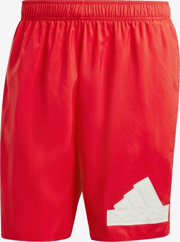 ADIDAS SPORTSWEAR Athletic Swim Trunks 'Clx' in Red: front