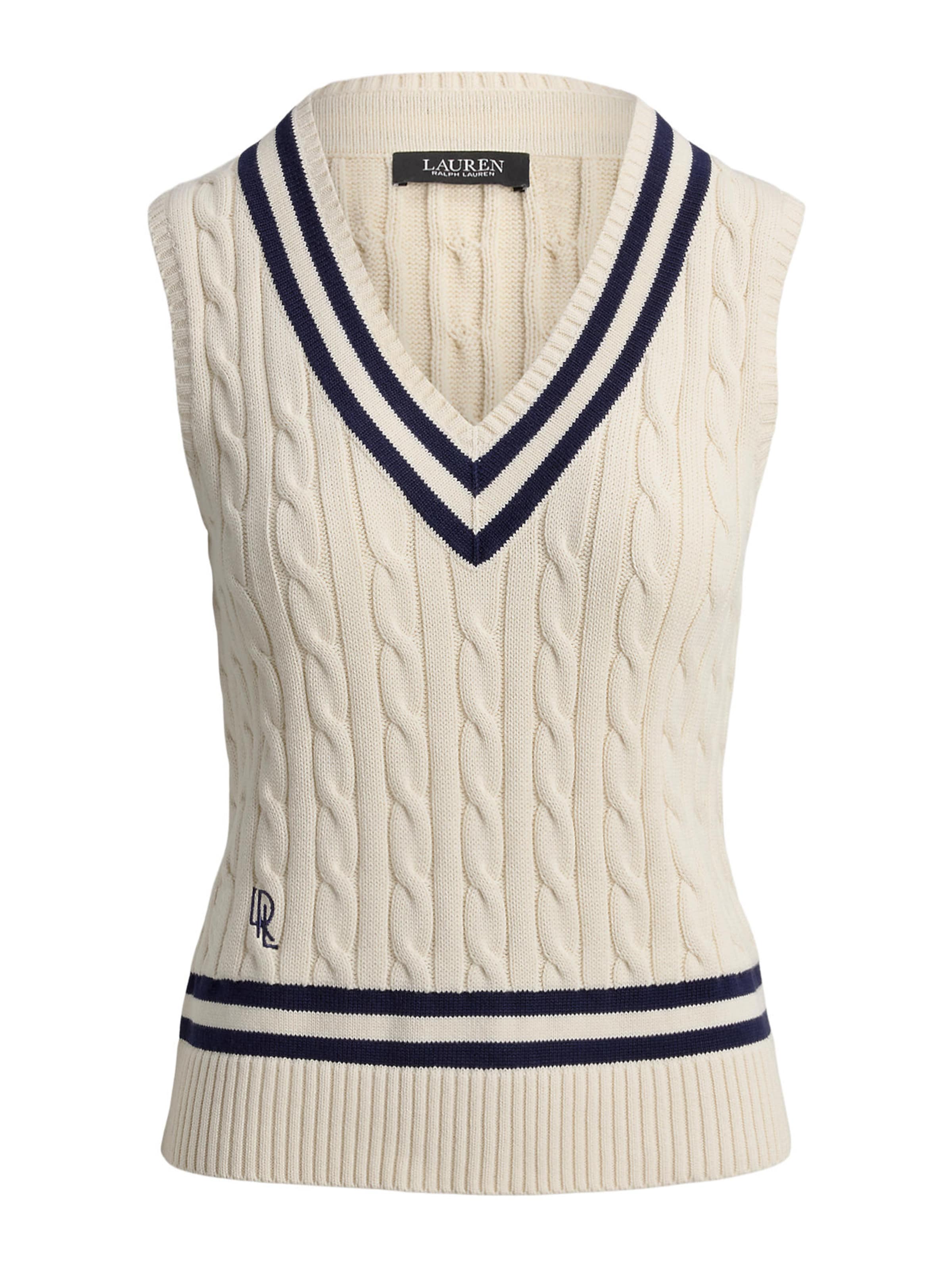 Lauren Ralph Lauren Vyšívaný top - Béžová: predná strana