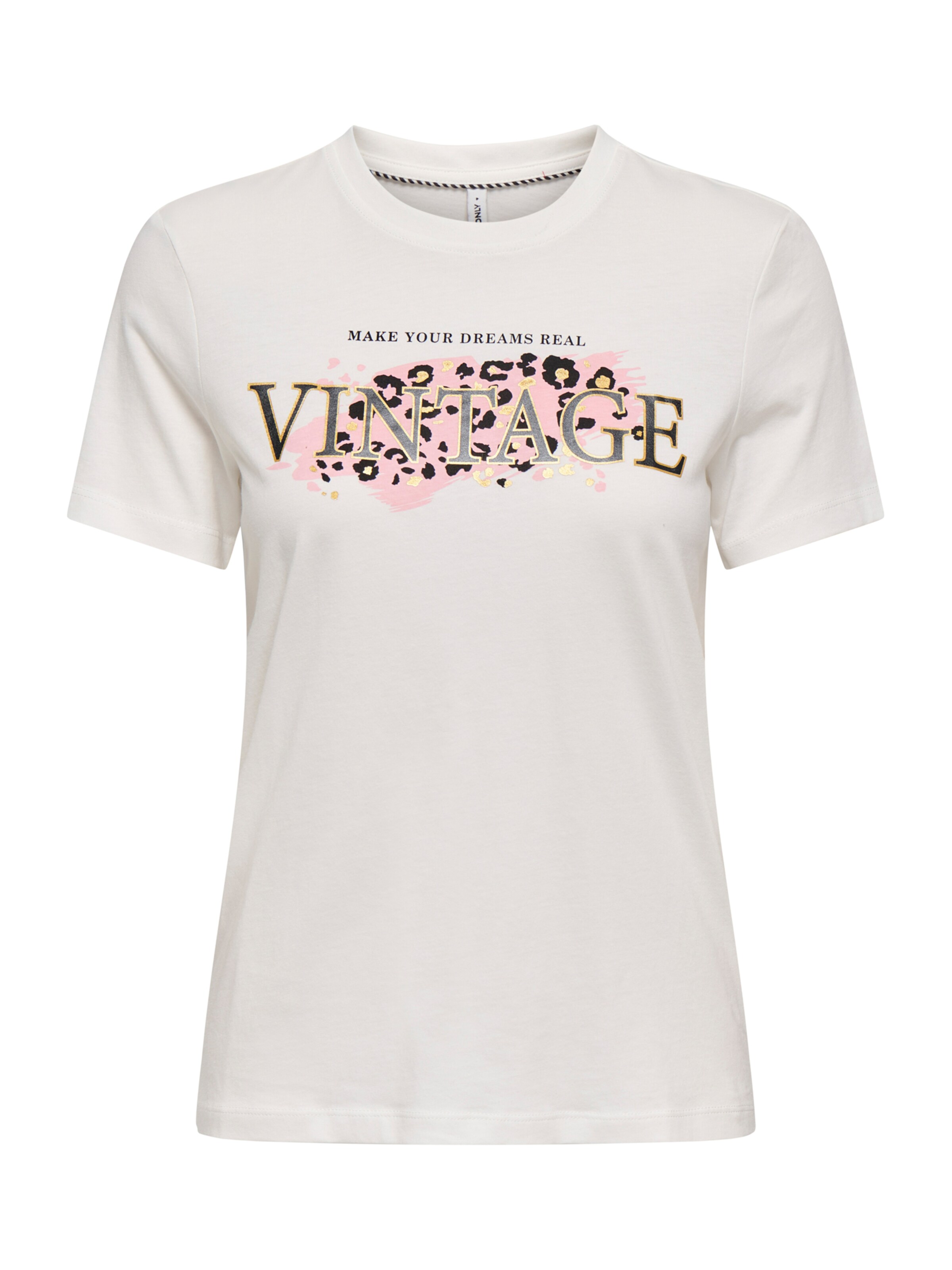 Only Petite Футболка 'ONLFREEZE' в Золотой / Розовый / Черный / Белый, Обзор товара