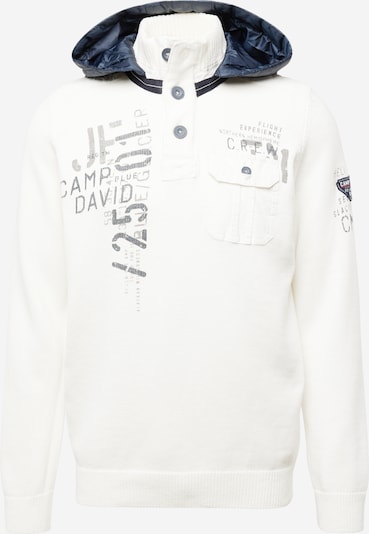 CAMP DAVID Pull-over en bleu marine / gris / blanc, Vue avec produit