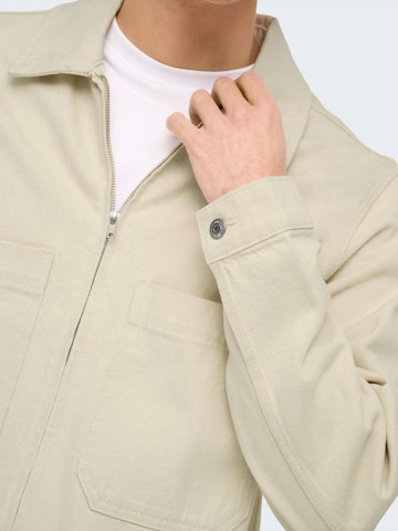 smėlio Only & Sons Demisezoninė striukė 'ONSCasse'