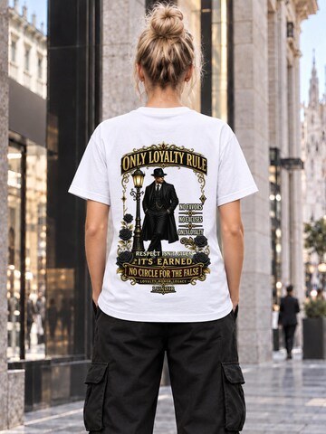 LUNØIR Studio Shirt 'Only Loyalty Rule' in Wit