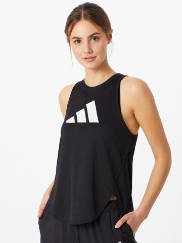 Haut de sport ADIDAS PERFORMANCE en noir : devant