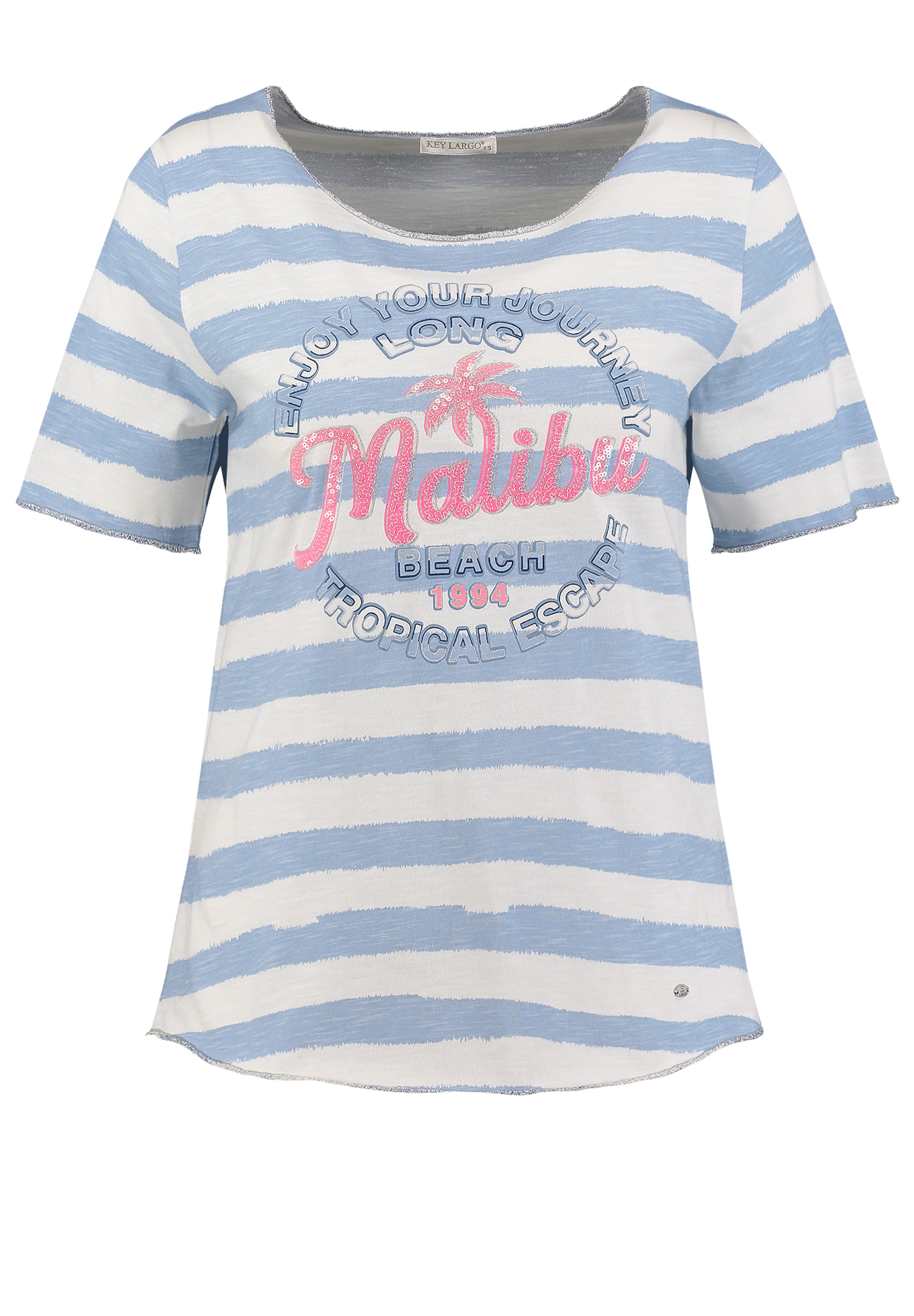 Key Largo T-shirt 'Malibu' i blå: framsida