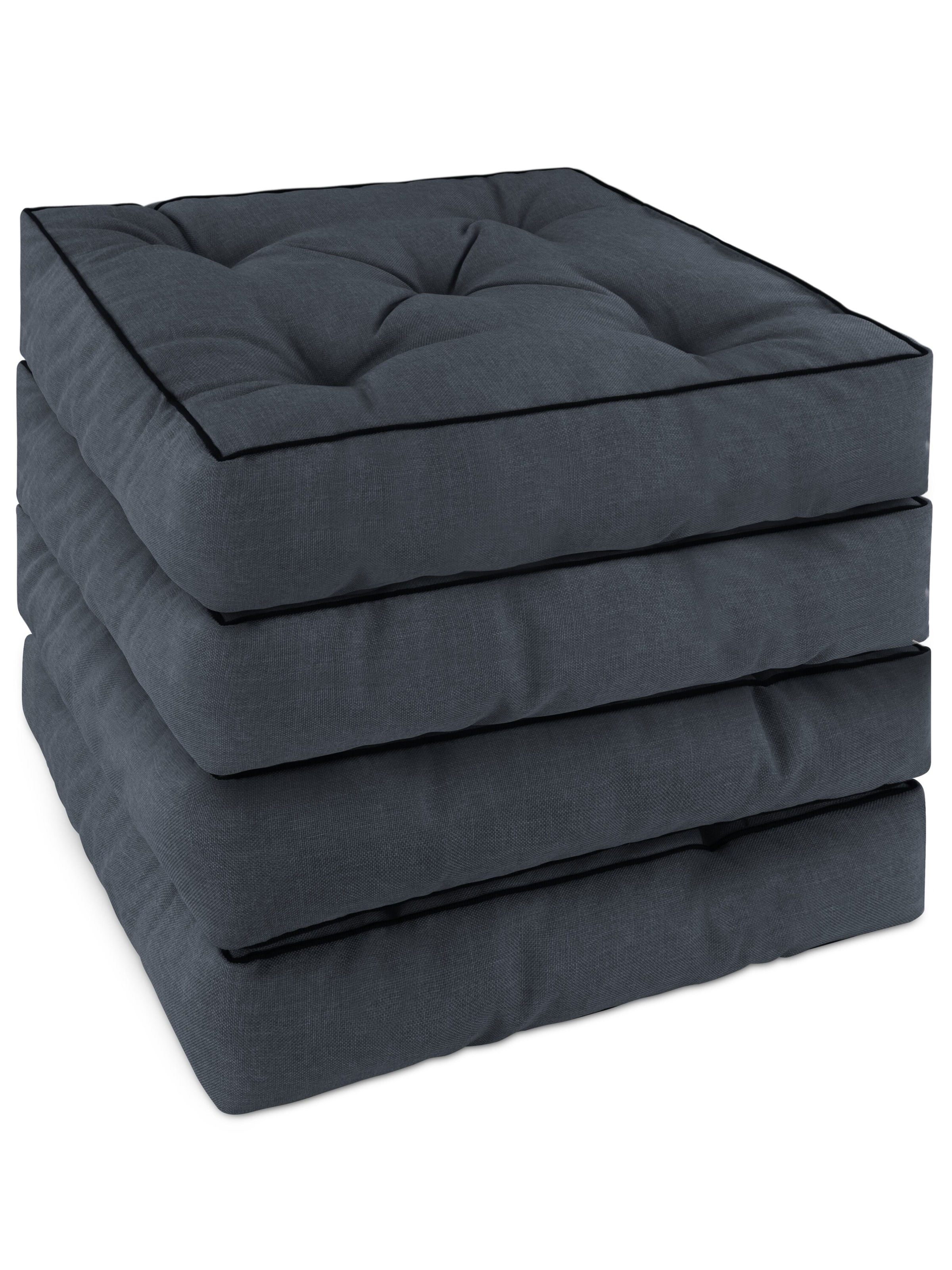 Aspero Stuhlkissen 'Padua' in dunkelgrau, Produktansicht