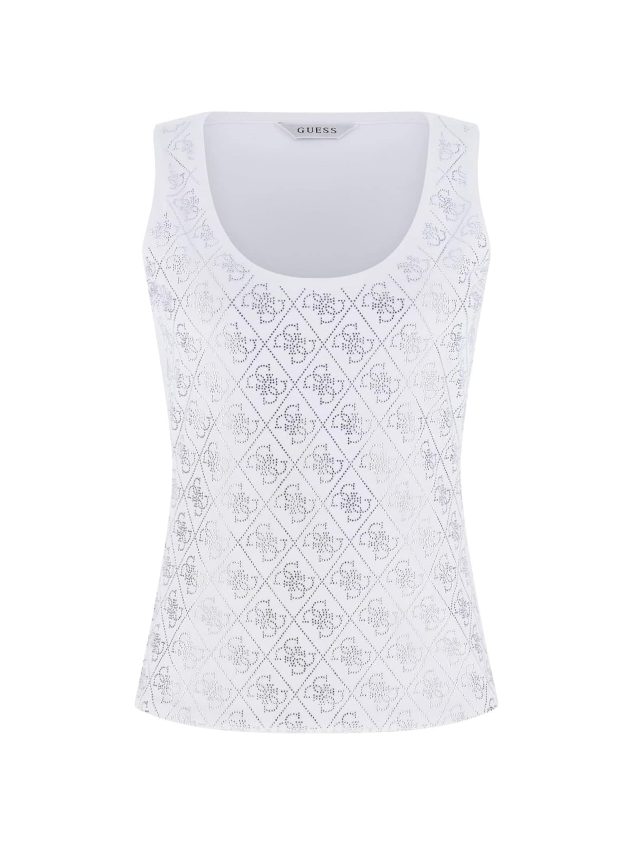 Top di GUESS in bianco: frontale