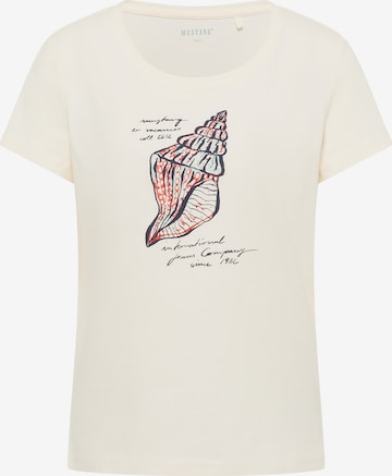 MUSTANG T-Shirt 'Alma' in Weiß: Vorderseite