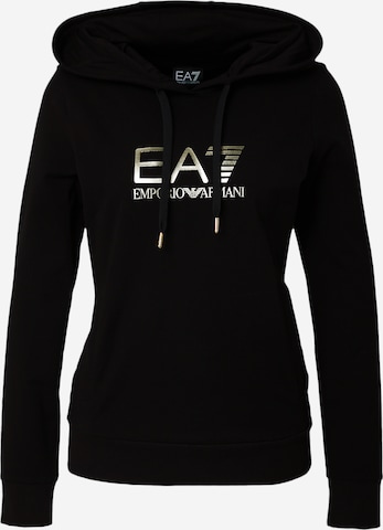 EA7 Emporio Armani Sweatshirt in Black: front