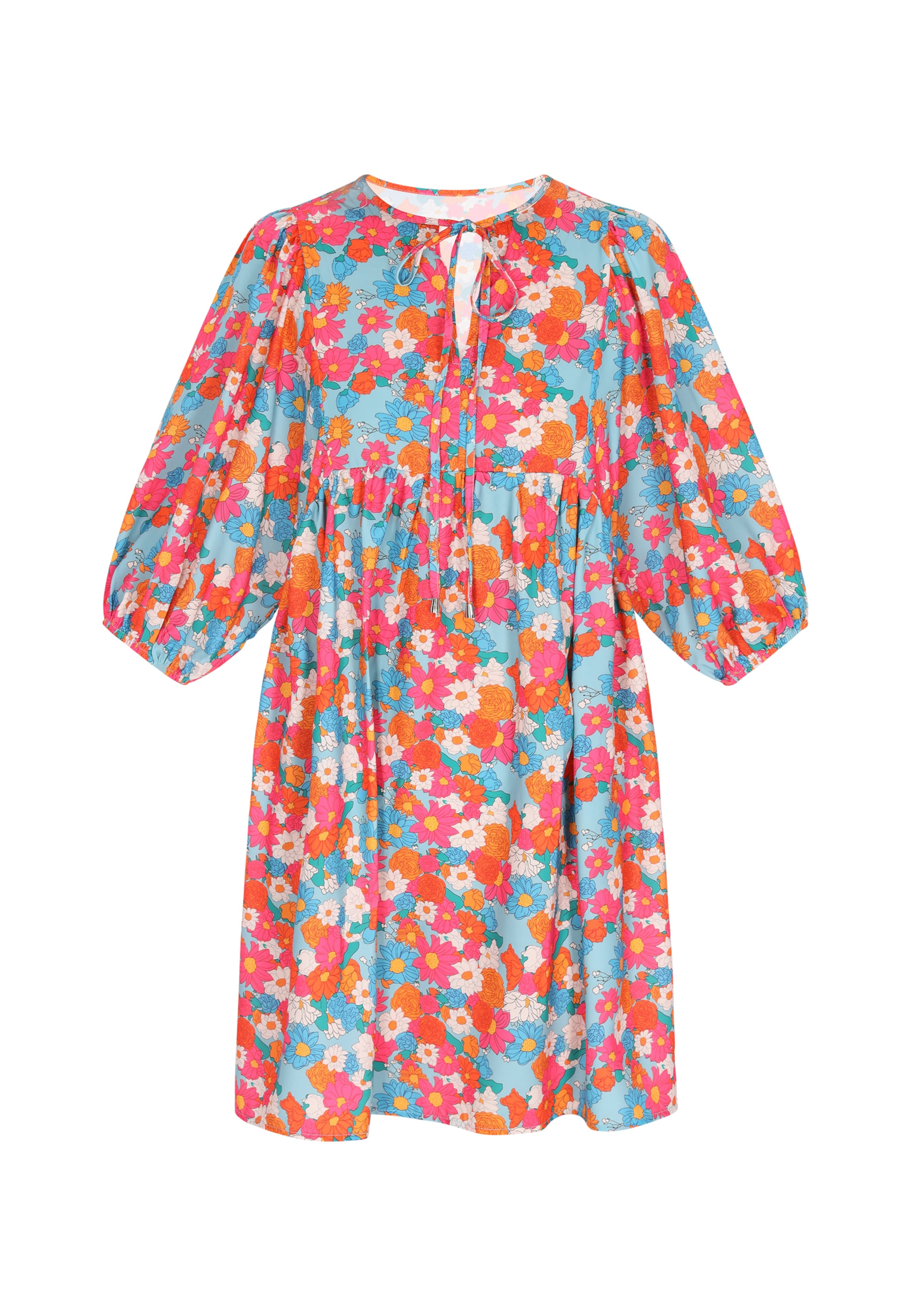 ebeeza - Vestido em azul: frente