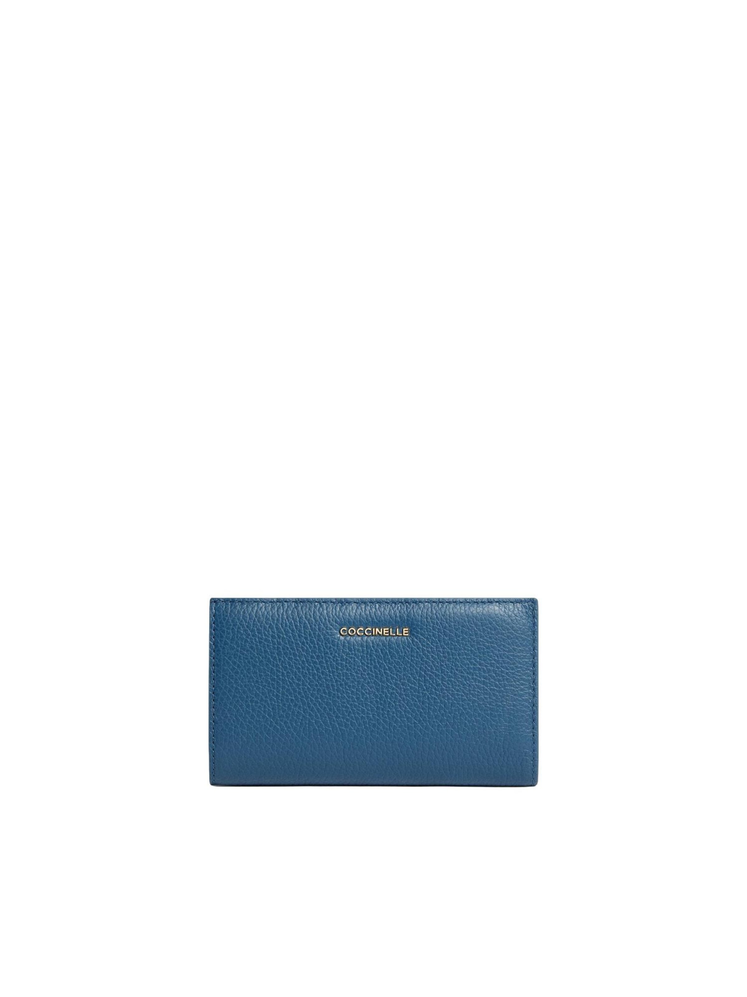 Coccinelle Portemonnee 'COCCINELLE METALLIC 26 4' in Blauw: voorkant