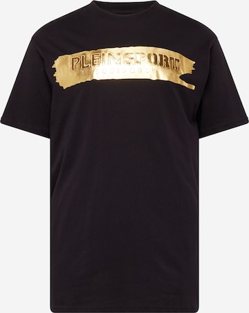 Plein Sport Shirt 'Silver Brush' in Zwart: voorkant