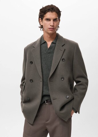 MANGO MAN Between-Seasons Coat 'Dave' in Green: front