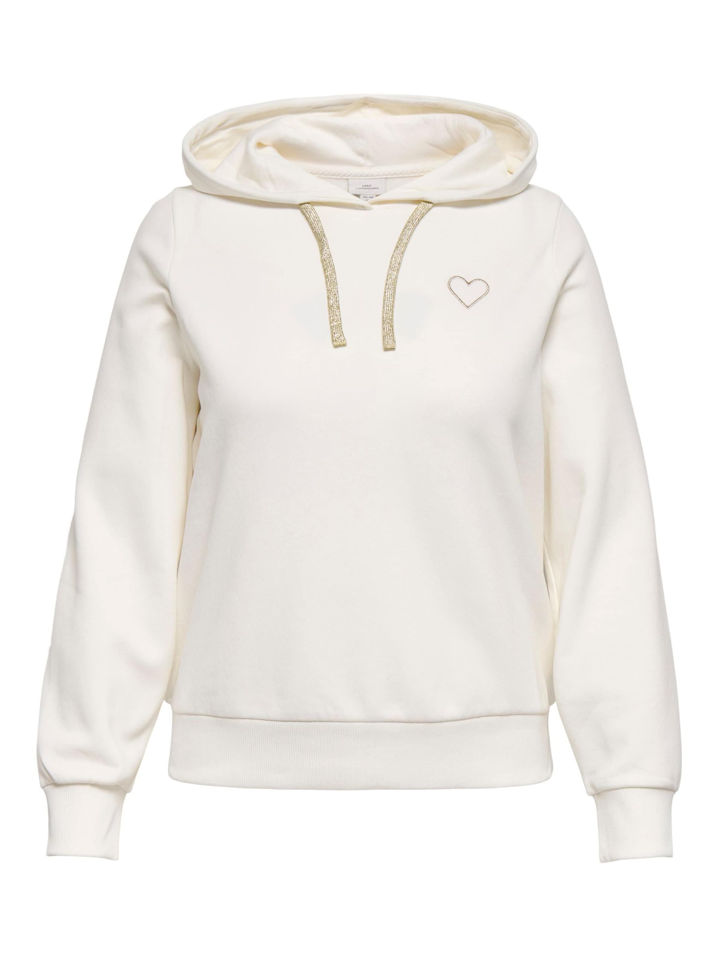 ONLY Carmakoma - Sudadera 'CARNoli' en blanco: frente