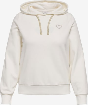 ONLY Carmakoma Sweatshirt 'CARNoli' i hvid: forside