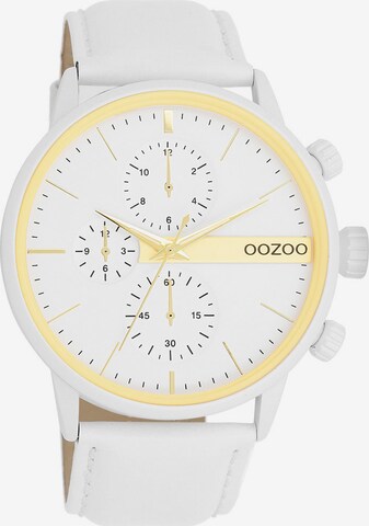 OOZOO Analog Watch in White: front