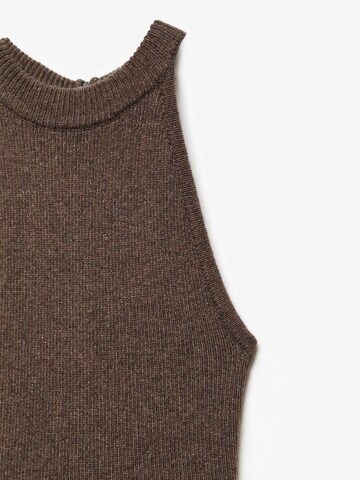 MANGO Knitted dress 'Sasha' in Brown