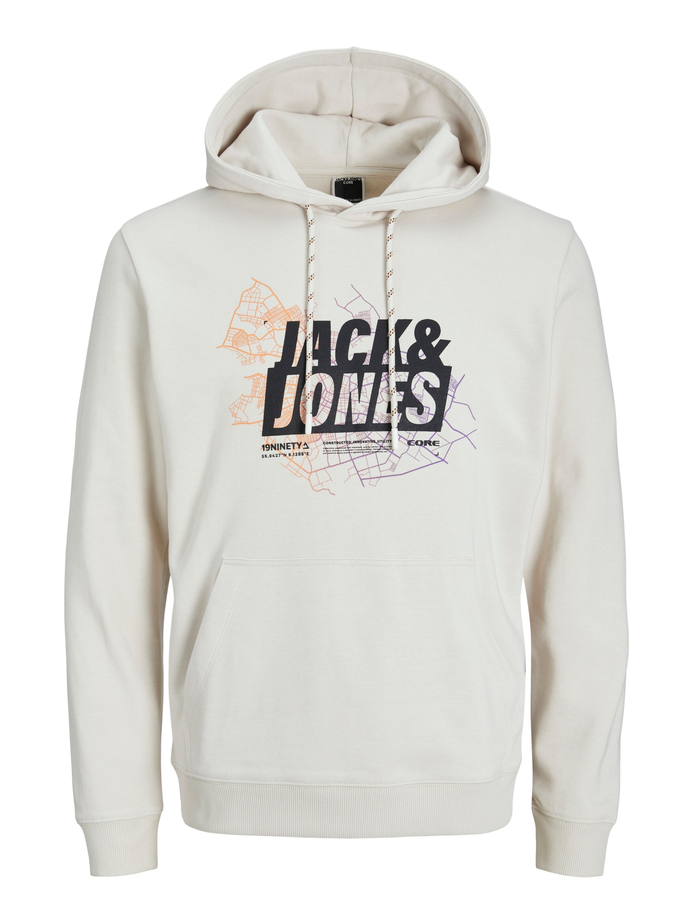 JACK & JONES Sweatshirt 'JCOMap' i beige: forside