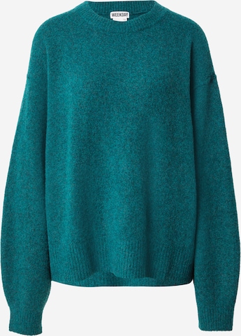 Pull-over 'Funda' WEEKDAY en vert : devant
