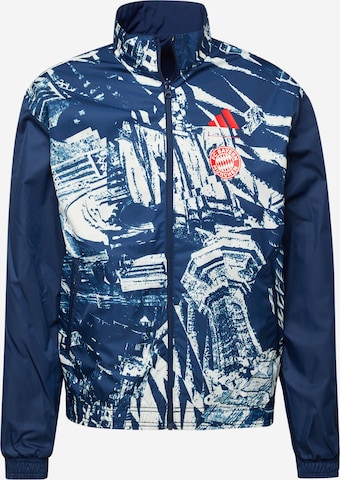 ADIDAS PERFORMANCE Sportjacke 'FC Bayern Anthem' in Blau: predná strana