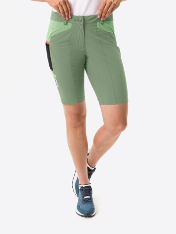 VAUDE Regular Outdoor Pants 'Elope' in Green: front