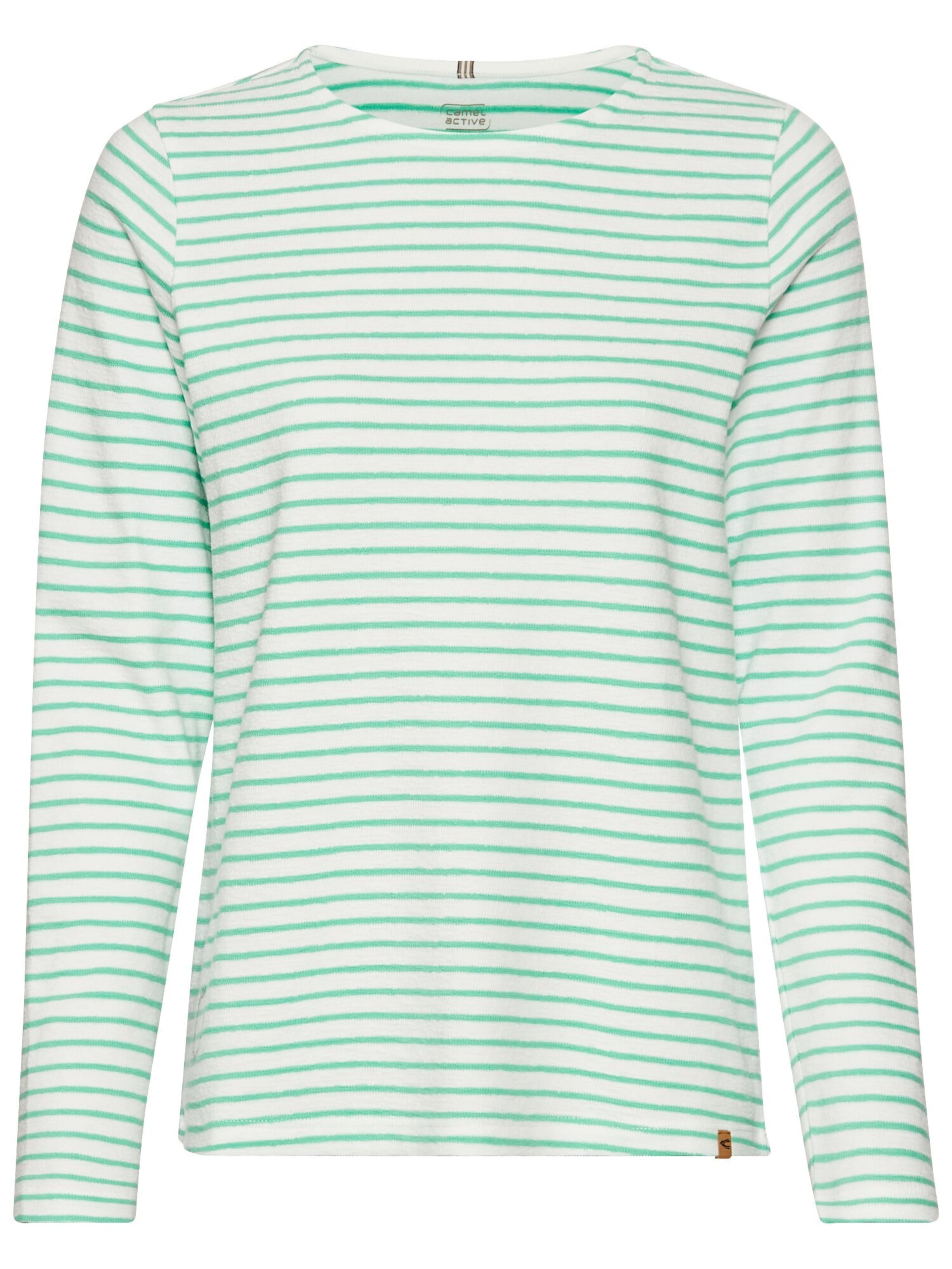 CAMEL ACTIVE Langarmshirt mit Rundhalsausschnitt in Grün: Vorderseite