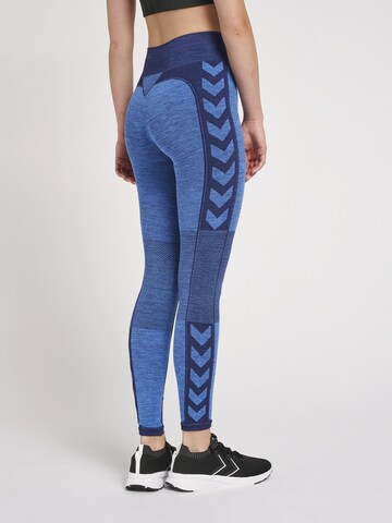 Hummel Skinny Sporthose in Blau