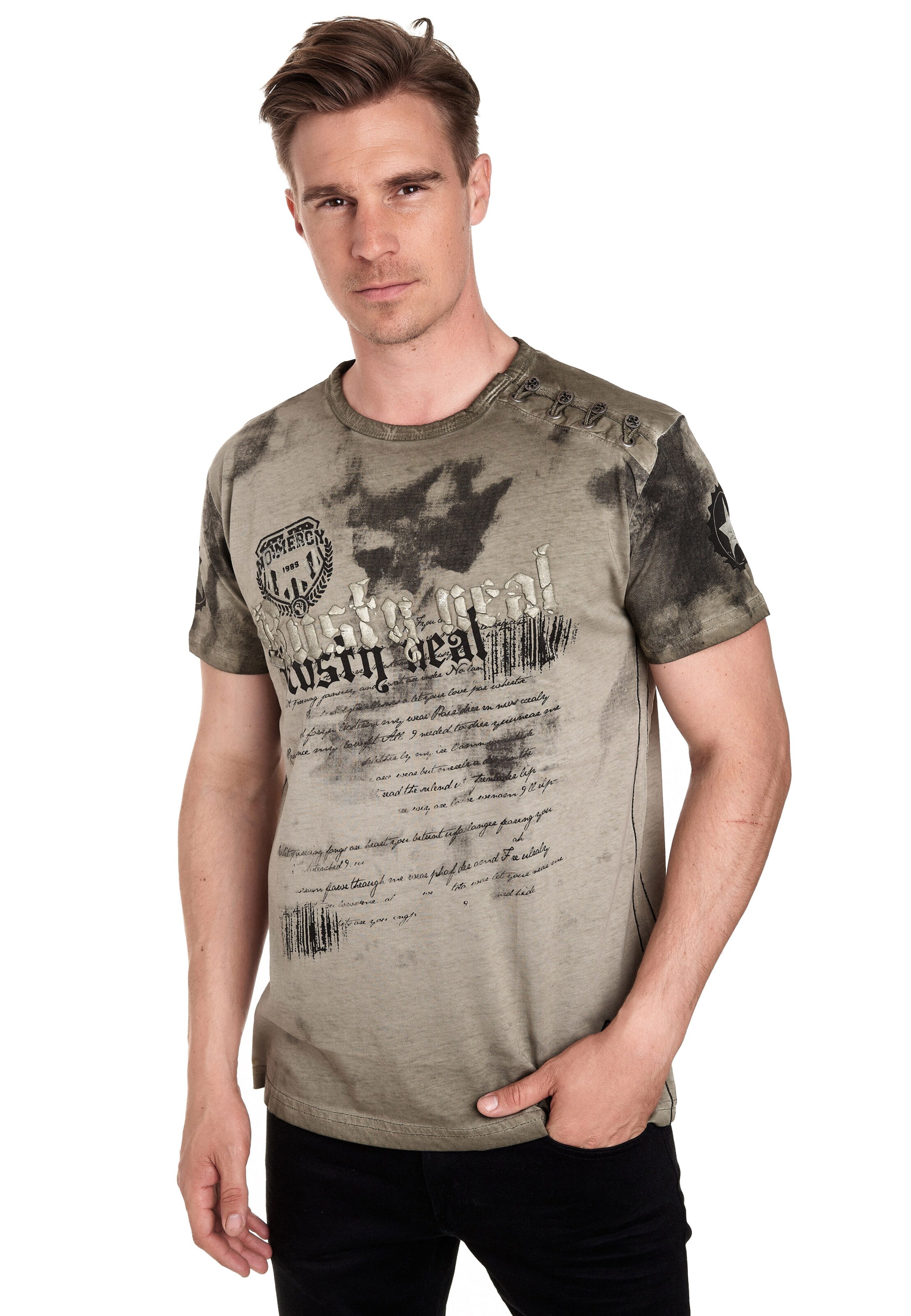 Rusty Neal T-Shirt in Braun: Vorderseite