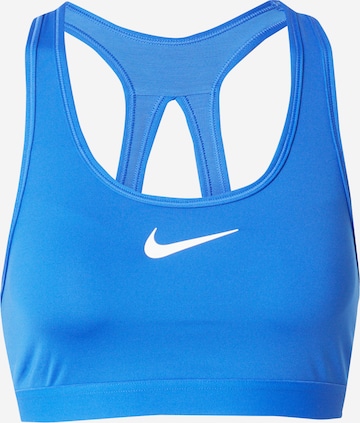 NIKE Bustier Sport-BH 'SWOOSH' in Blau: predná strana