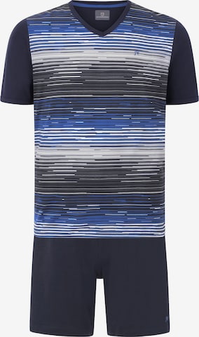 Jan Vanderstorm Pyjama kort 'Audun' in Blauw: voorkant