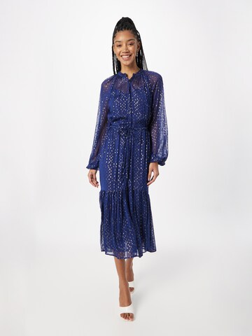 Warehouse Shirt Dress in Blue: front