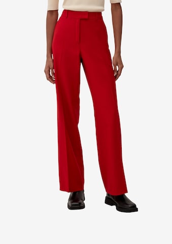 s.Oliver BLACK LABEL Wide leg Pleated Pants in Red: front