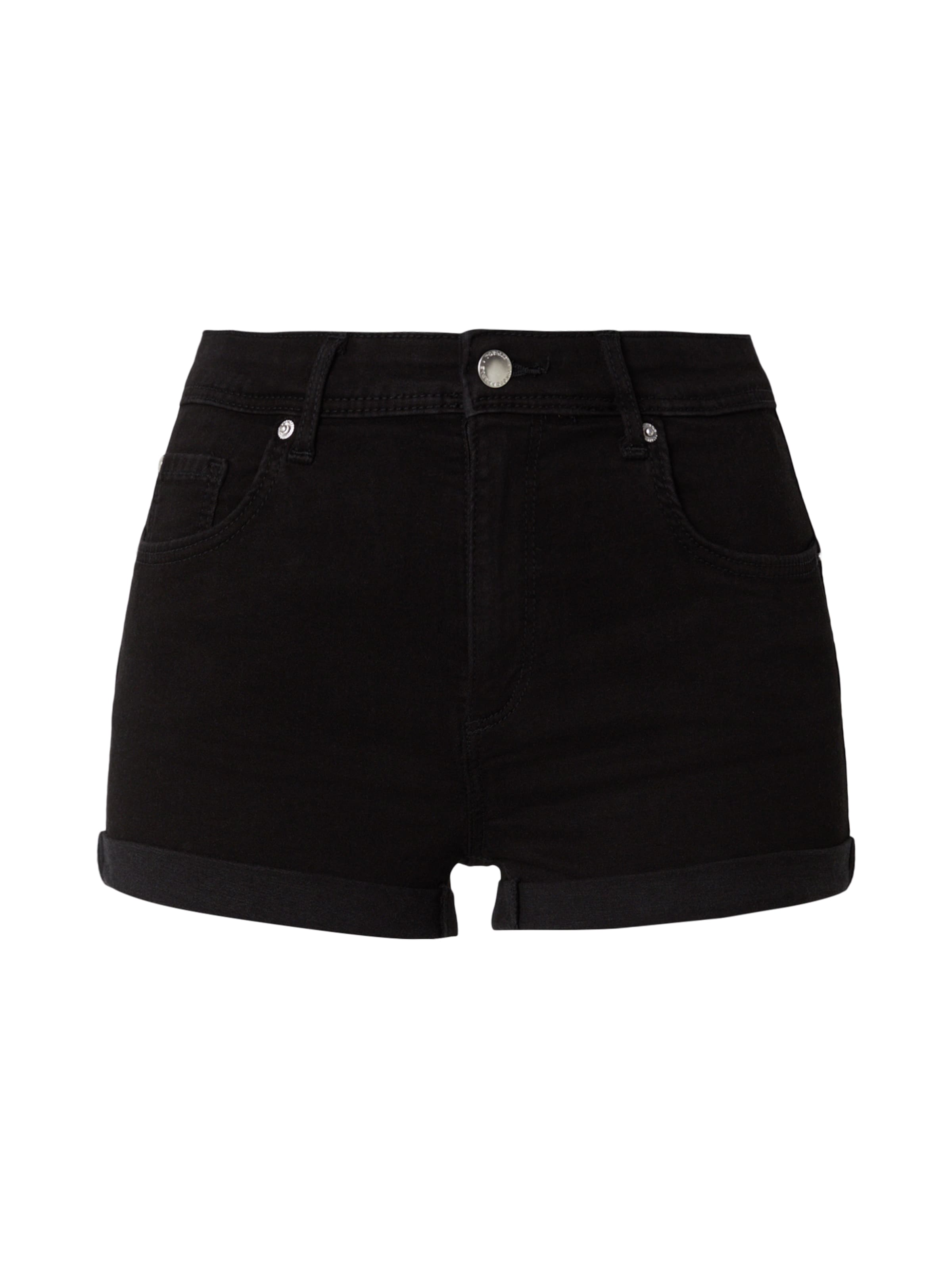 Tally Weijl Skinny Shorts in Schwarz: Vorderseite