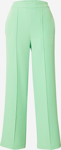 PIECES Szeroka nogawka Spodnie 'PCBOZZY' w kolorze zielony: przód