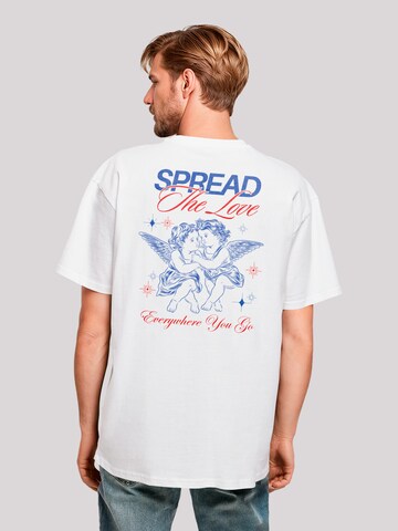 T-Shirt 'Spread The Love Valentinstag Streetwear Front' F4NT4STIC en blanc : devant