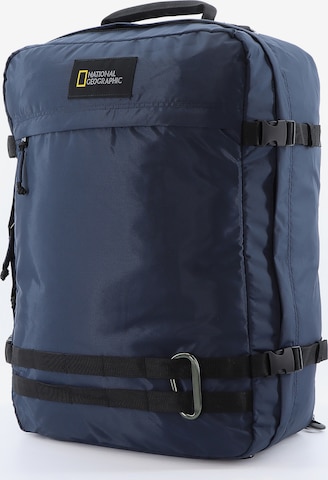 National Geographic Backpack 'Hybrid' in Blue: front