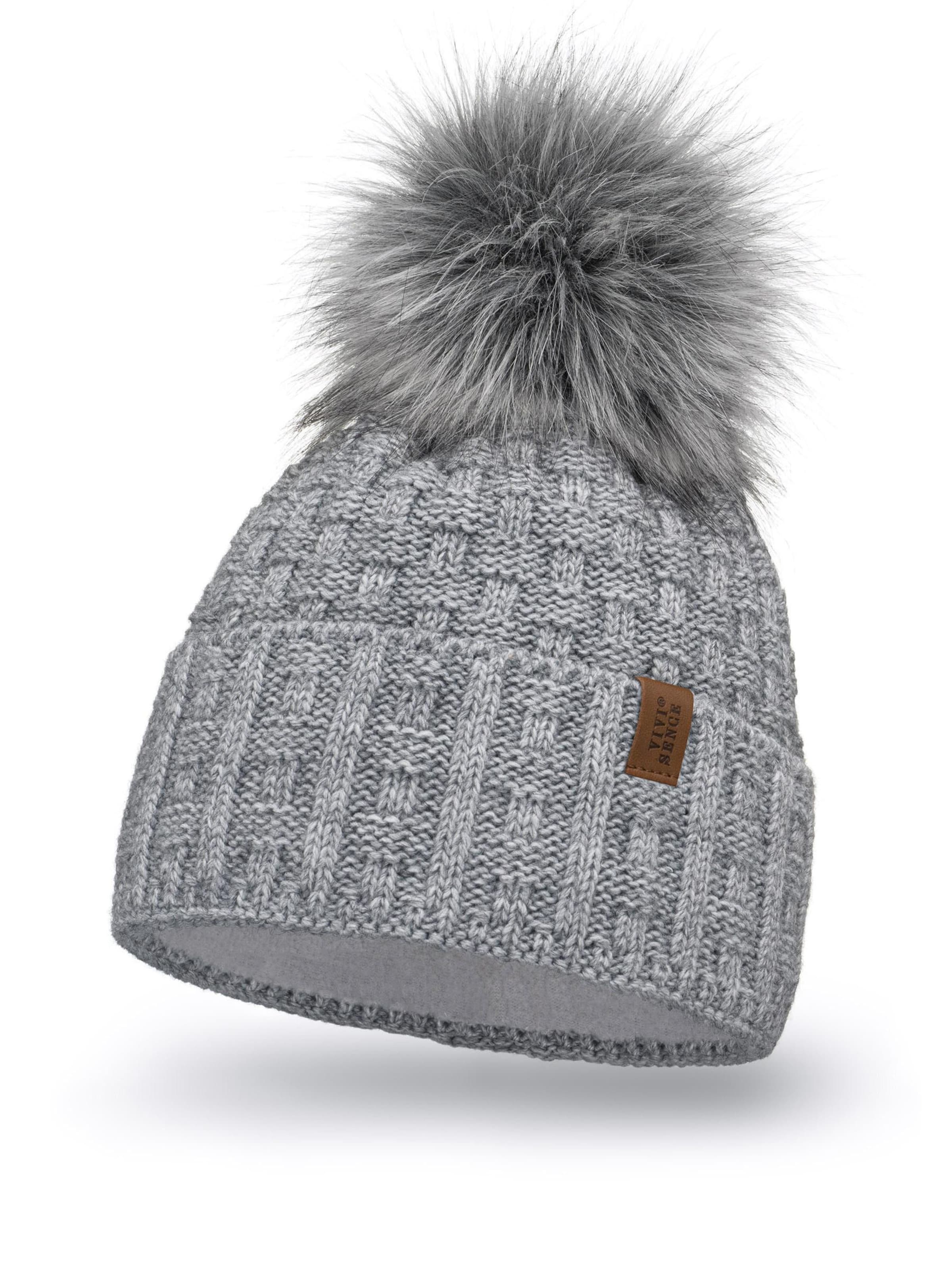 Vivisence Mütze '7015'‌‌ in Grau: Vorderseite