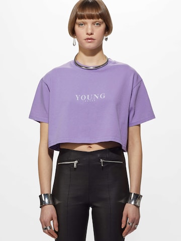 Young Poets T-Shirt 'Carly' (OCS) in Lila: predná strana