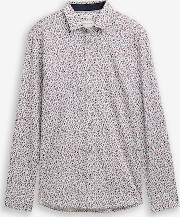Coupe slim Chemise TOM TAILOR en blanc : devant