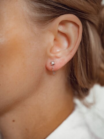 Hey Happiness Earrings 'Margent' in Silver: front