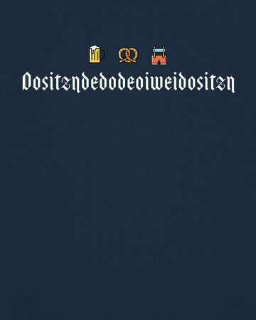 Watapparel Shirt 'Dositzndedodeoiweidositzn' in Blue